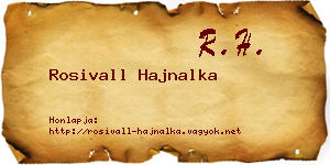Rosivall Hajnalka névjegykártya