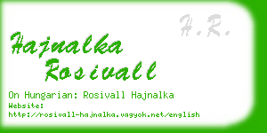 hajnalka rosivall business card
